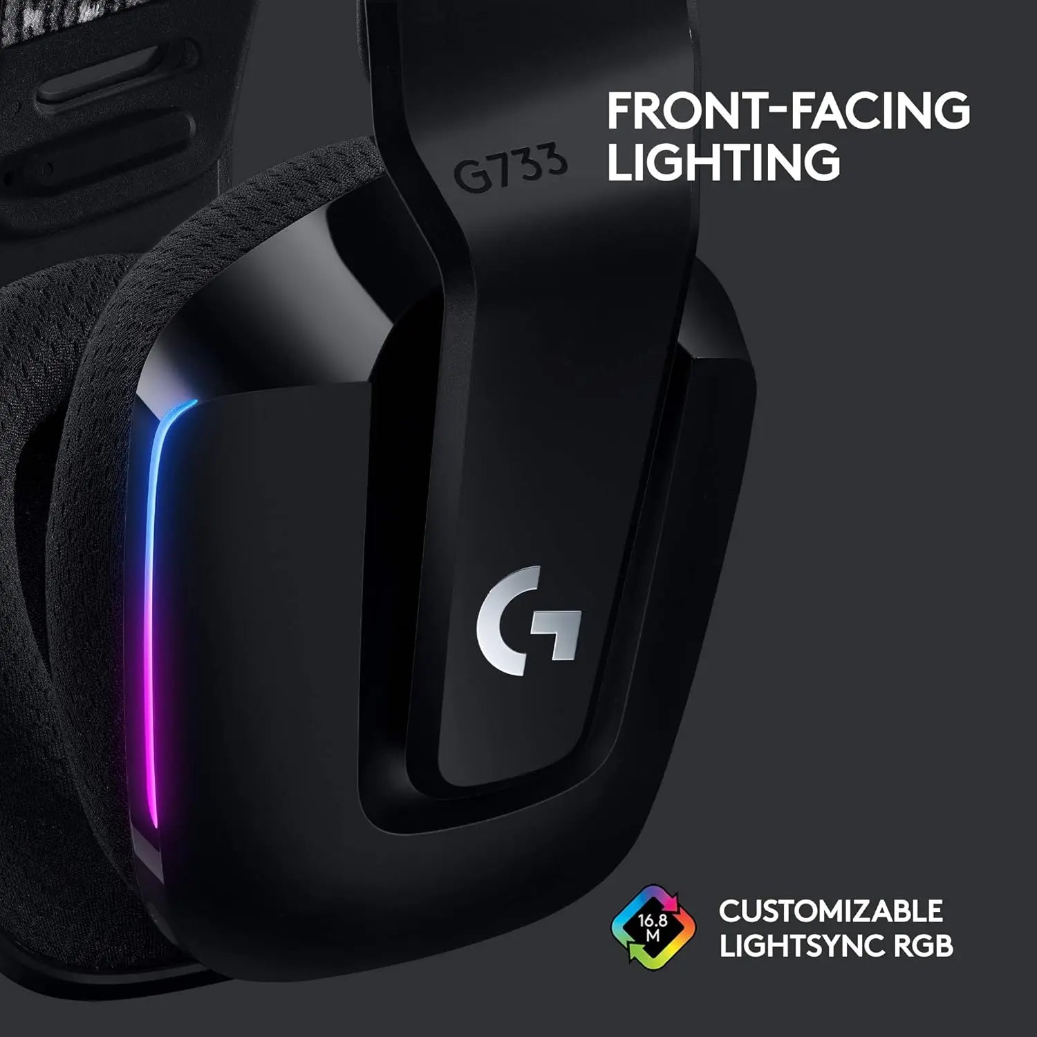 Logitech G733 Lightspeed Wireless RGB Gaming Headset (Neon Chrome)