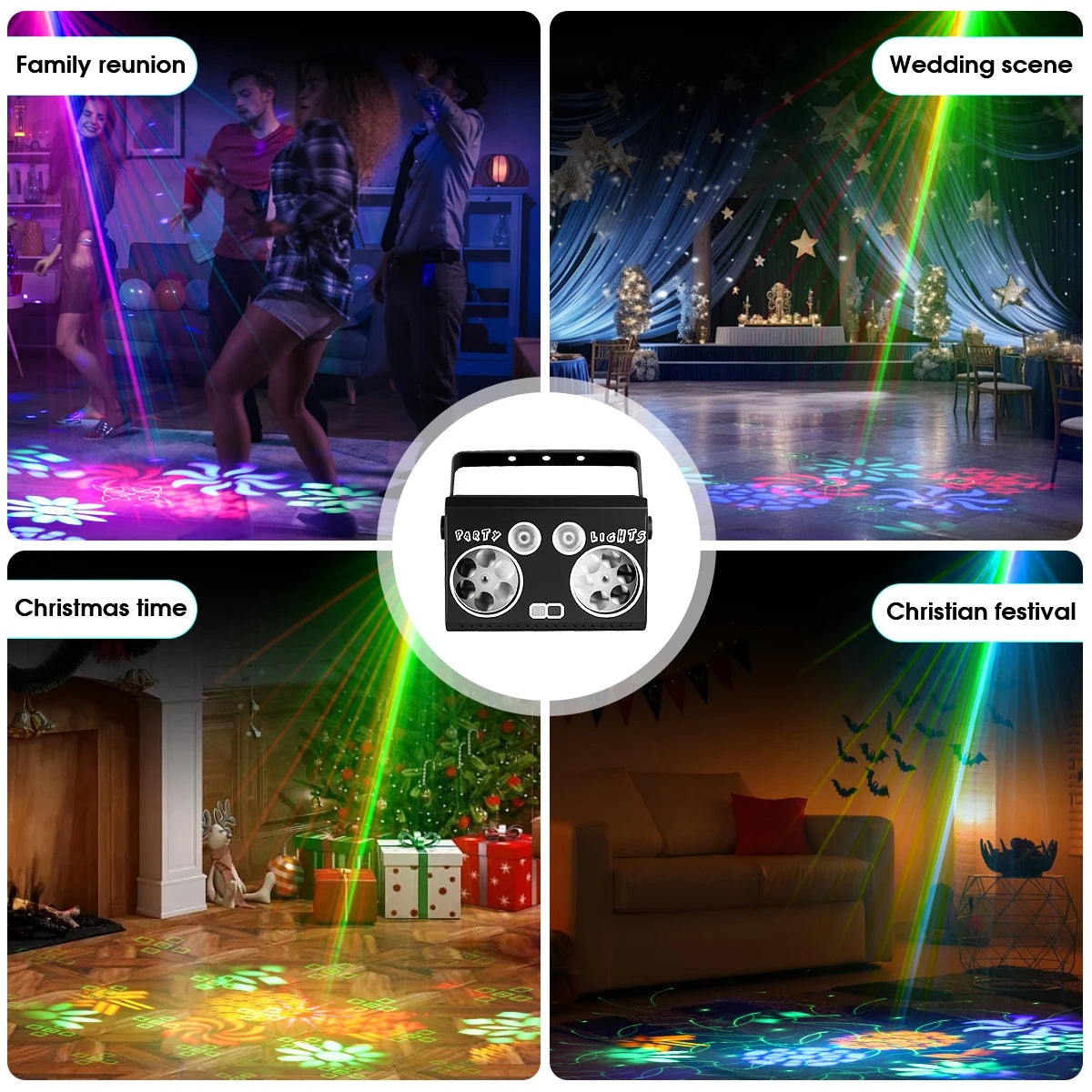 Smart DJ Disco Honeycomb Laser Light with Remote