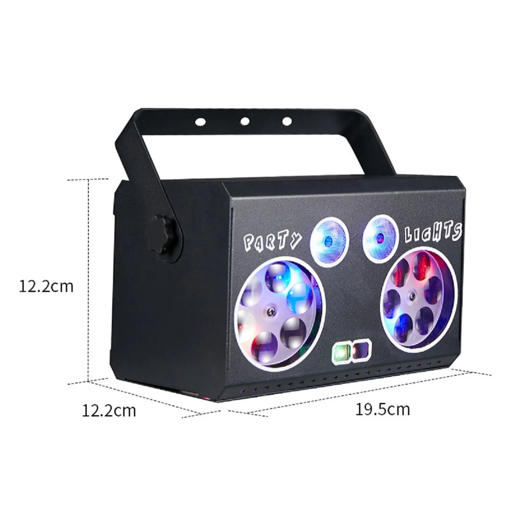 RGB DMX Stage Light – DJ Disco Strobe & LED Projection Party Light with Sound Control & Remote