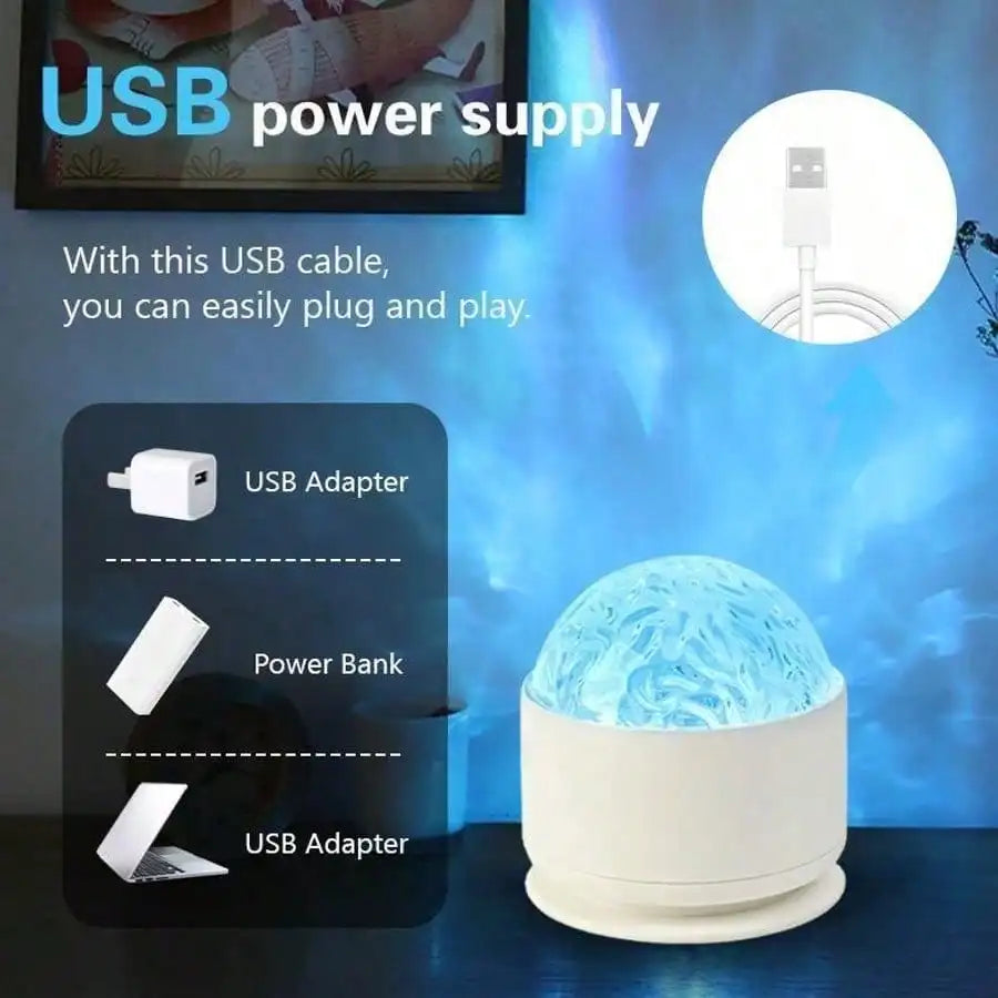 (Saltwater For Strings) Ocean Wave & 3D Water Ripple Projector Light