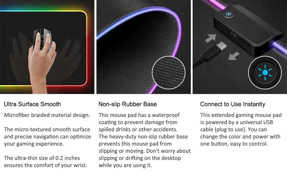 Dragonball Z RGB Gaming Mouse Pad