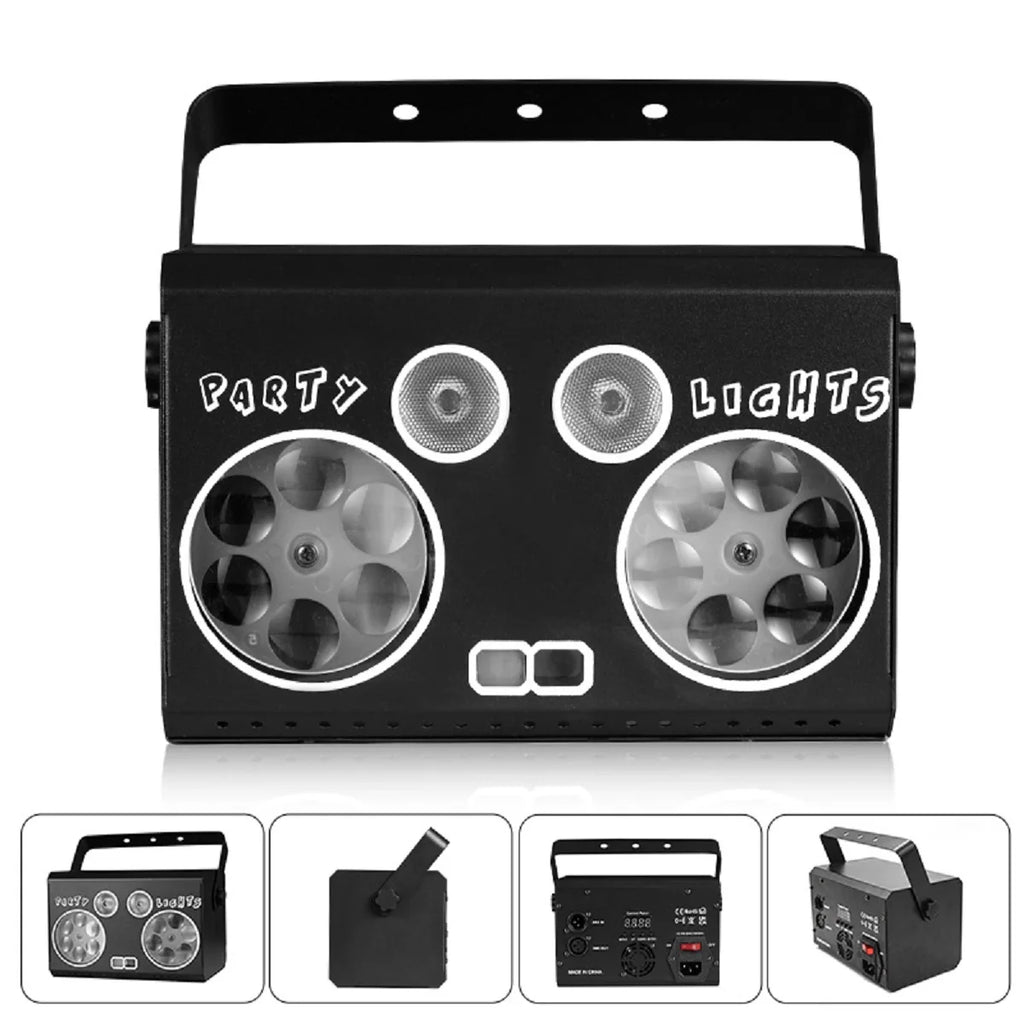 RGB DMX Stage Light – DJ Disco Strobe & LED Projection Party Light with Sound Control & Remote