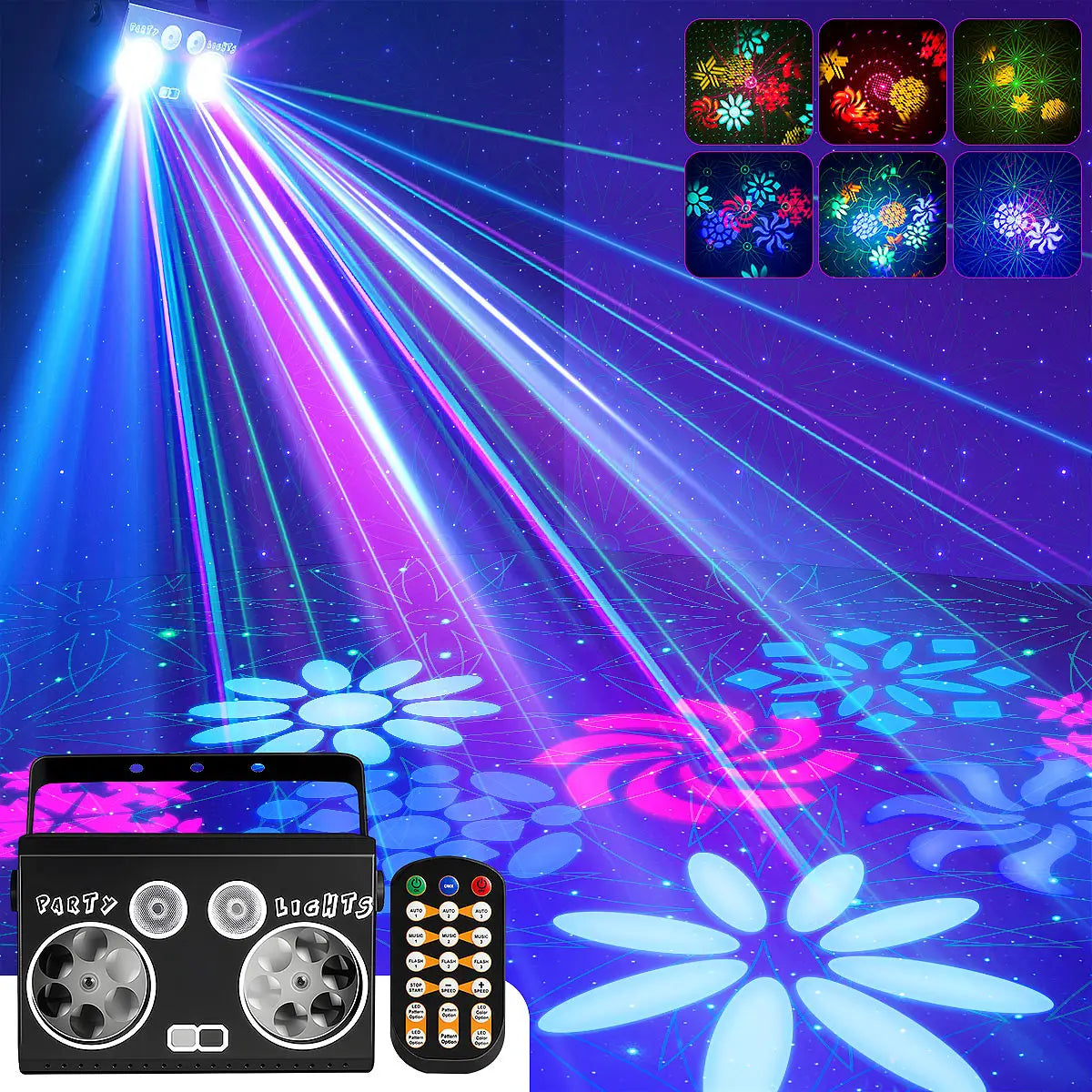 Smart DJ Disco Honeycomb Laser Light with Remote