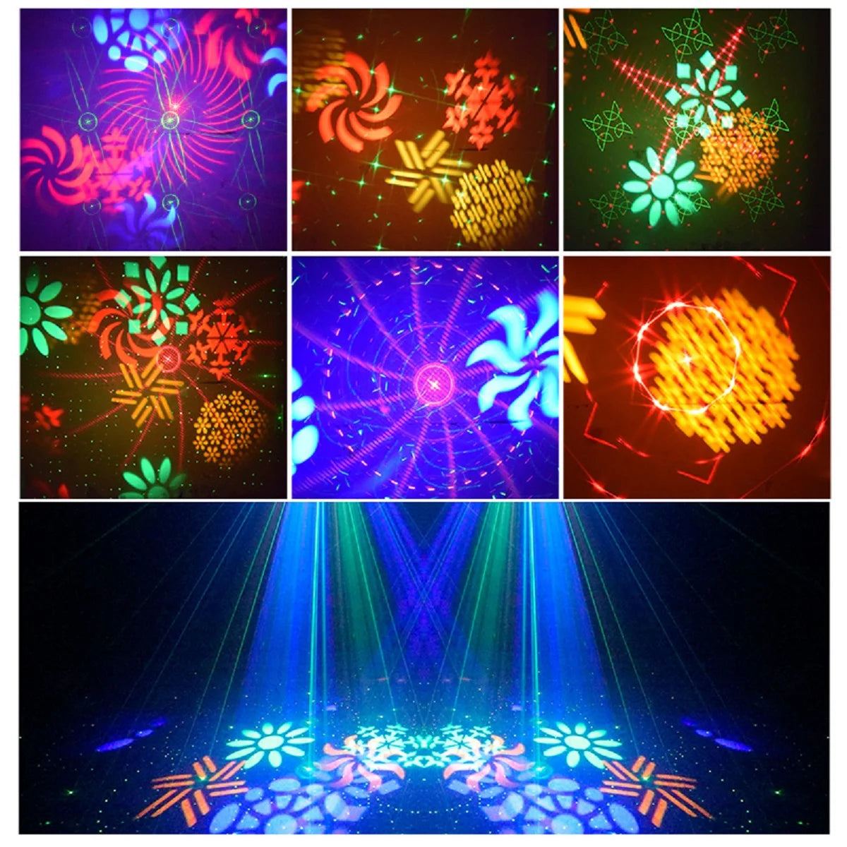 RGB DMX Stage Light – DJ Disco Strobe & LED Projection Party Light with Sound Control & Remote